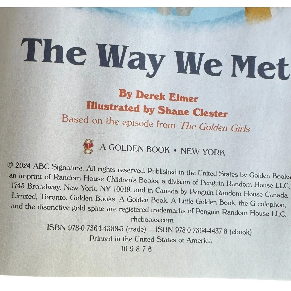 Little Golden Book The Golden Girls The Way We Met Hardcover 9780736443883